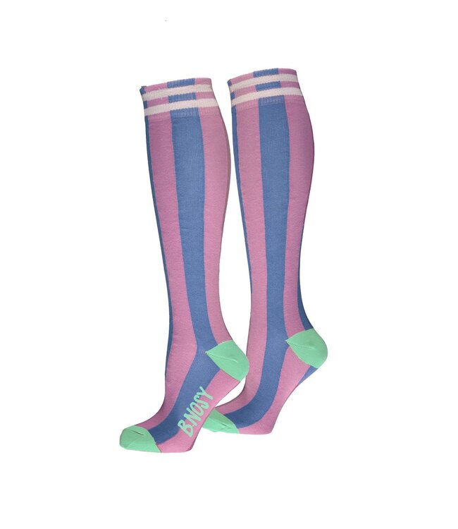 B.Nosy zomer kniekousen meisjes - paars/blauw gestreept - Molly