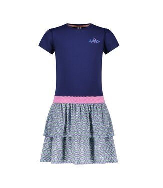 B.Nosy zomer jurk meisjes - lake blauw - 2-laags - Dunya
