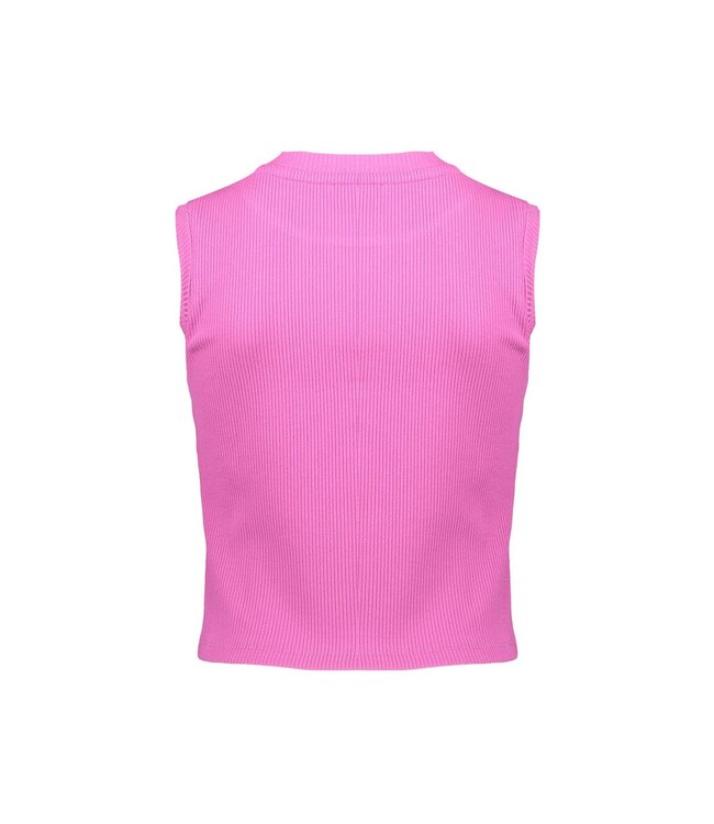 Geisha zomer top meisjes - rib cropped - cassis