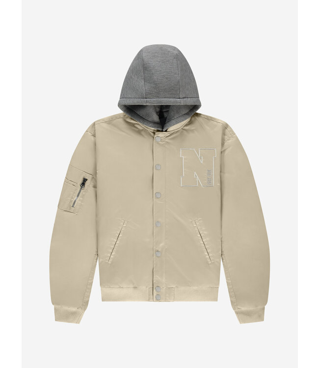 Nik&Nik zomer biker jasje meisjes - taupe - Nicky