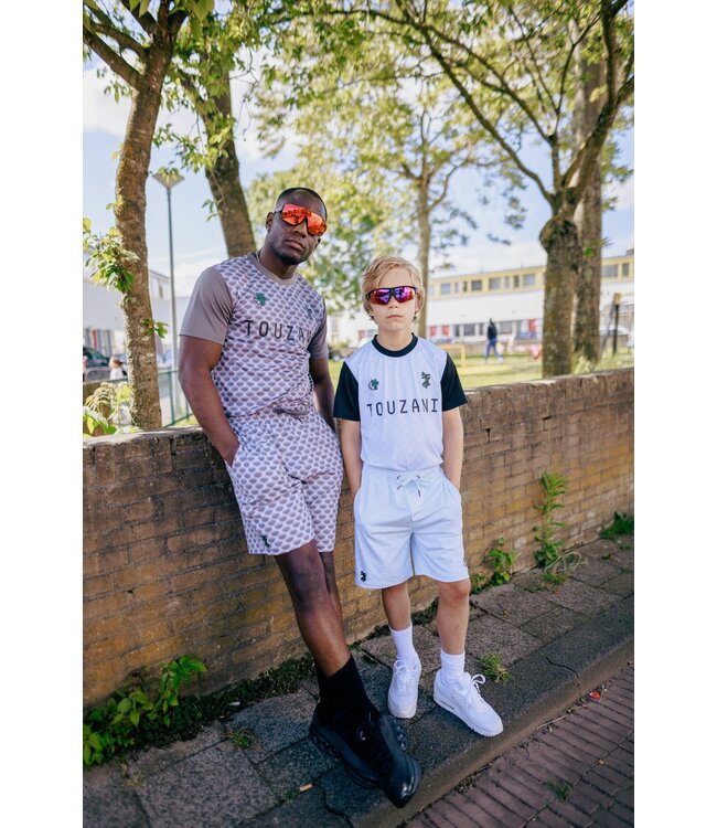 Touzani zomer voetbal short jongens - licht blauw - Hariwake