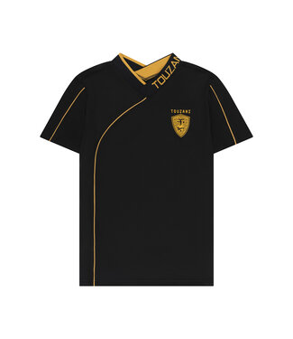 Touzani zomer voetbal shirt jongens - zwart - Kohaku