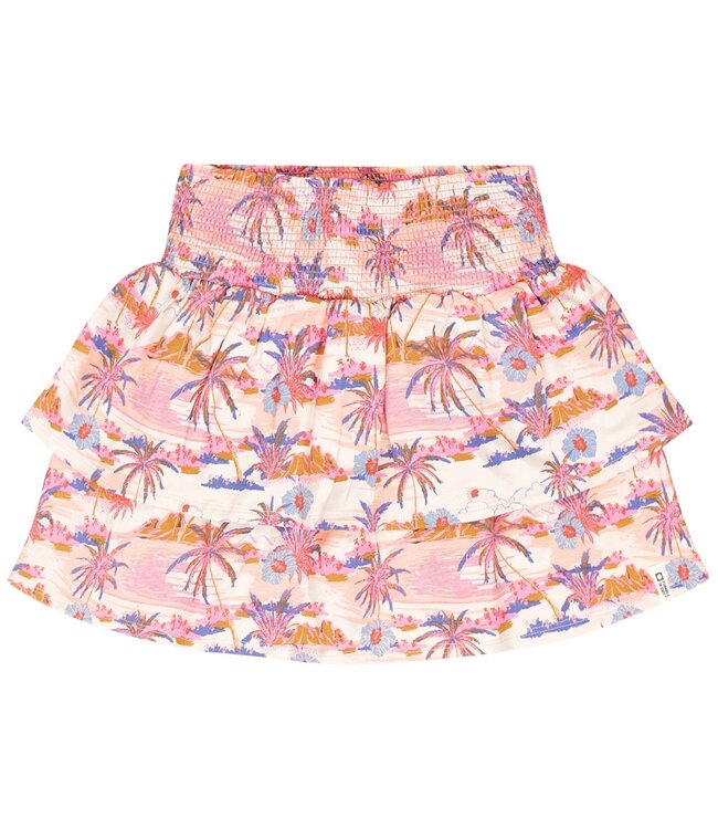 Tumble & Dry zomer rok meisjes - licht perzik AOP - Marinella