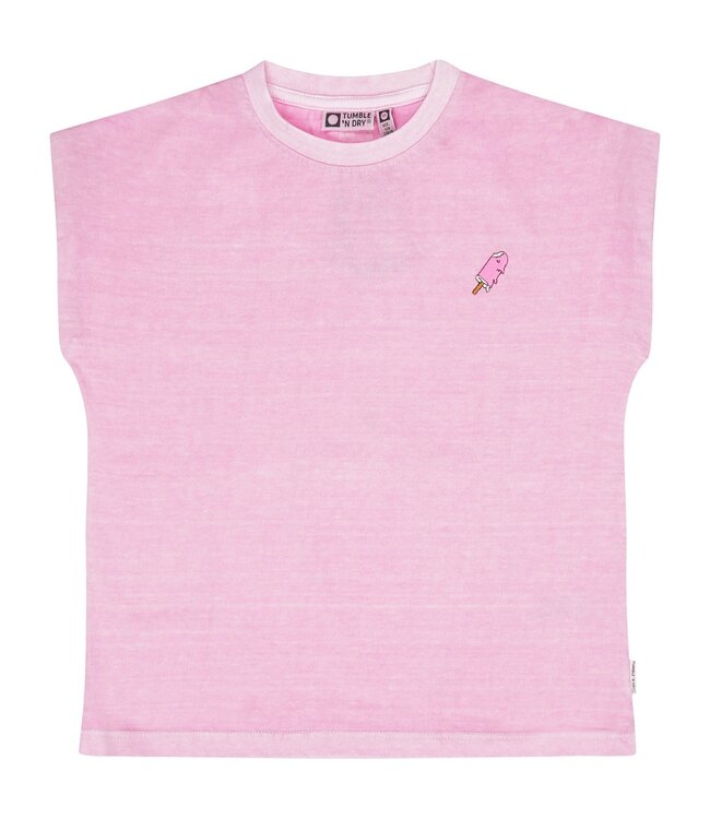 Tumble & Dry zomer t-shirt meisjes - roze - Le Sundae