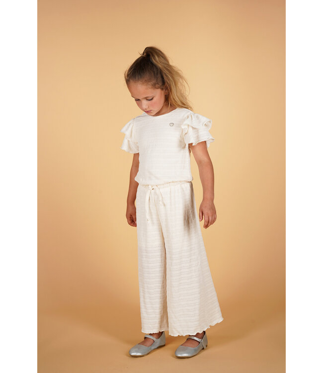 Le Chic zomer jumpsuit meisjes - creme wit - Daisy