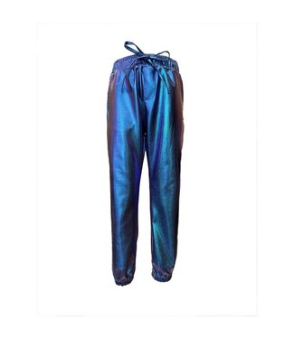 Dutch Dream denim zomer broek meisjes metallic - blauw - Kisiwa