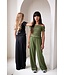 Like Flo zomer broek meisjes teens - army groen - wide leg - Flue
