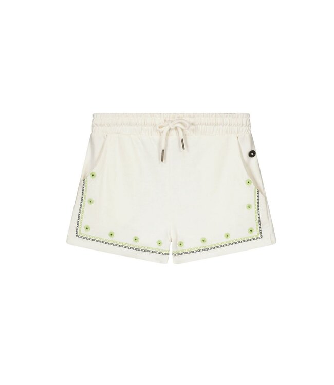 Like Flo zomer sweat short meisjes teens - off wit - embroiderie - Fib