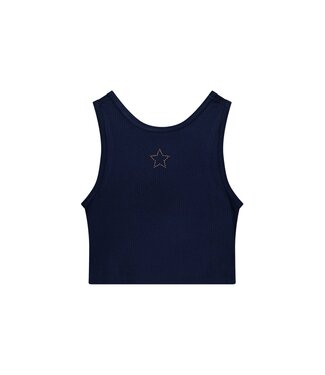 Like Flo zomer tanktop meisjes teens - navy blauw - embroiderie - Essie