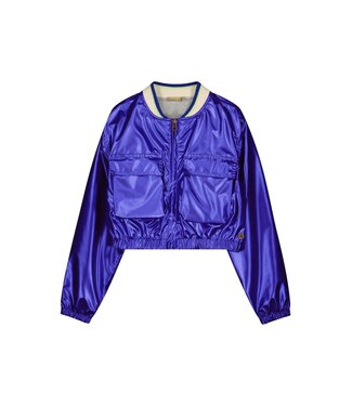 Like Flo zomer bomber jack meisjes teens - kobalt blauw - metallic - Donald
