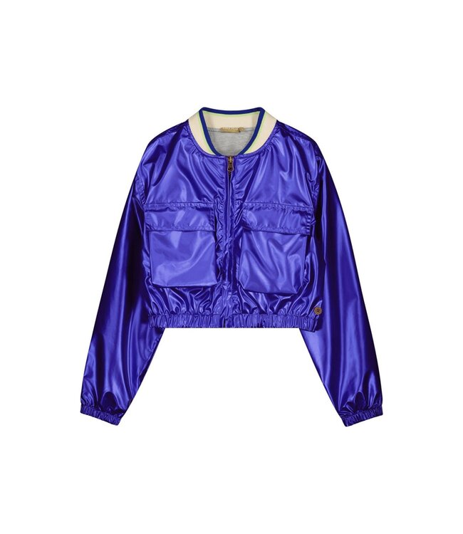 Like Flo zomer bomber jack meisjes teens - kobalt blauw - metallic - Donald