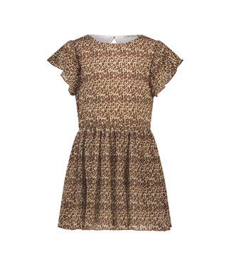 Like Flo zomer jurk meisjes - luipaard, latte - AOP - Marley