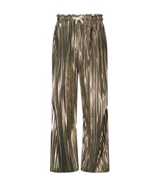 Like Flo zomer broek meisjes - army groen - metallic, plisse - Fenna