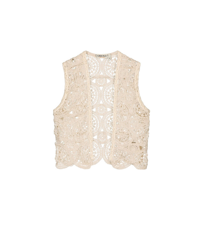 Like Flo zomer gilet meisjes - kit - gebreid, crochet - Diana