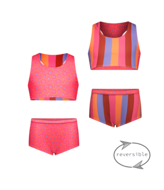 B.Nosy zomer reversibel bikini meisjes - multi streep - Winona
