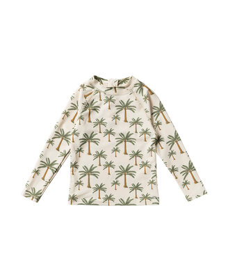 Salted Stories zomer zwemshirt jongens - geel - Crown Tree