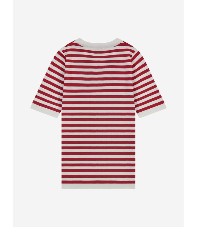 Nik&Nik zomer trui S/S gestreept meisjes - rood / off wit - Jolie