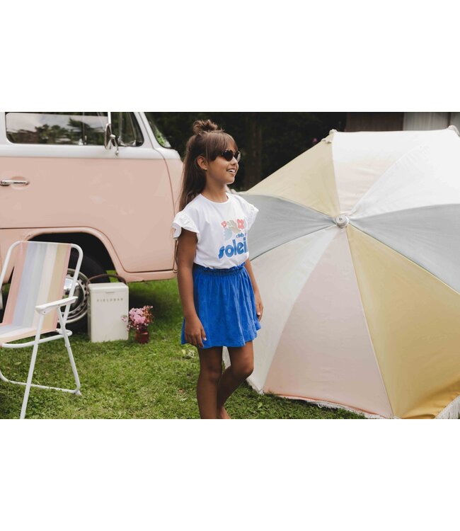 LOOXS Little Zomer rok meisjes jaquard bloemen terry - blauw