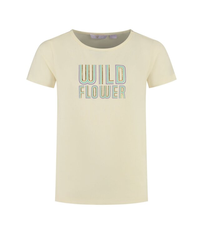MAYCE zomer t-shirt meisjes - off wit - artwork