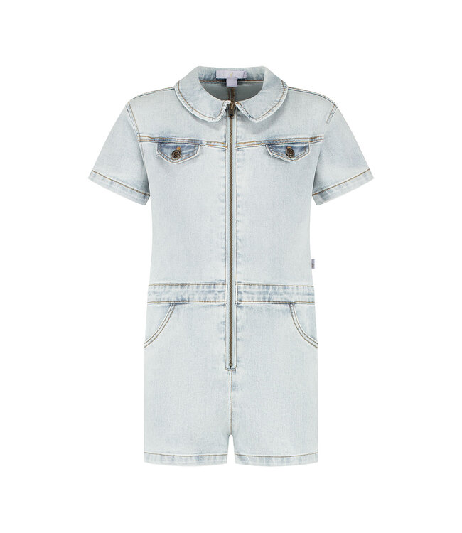 MAYCE zomer jeans jumpsuit meisjes - licht blauw denim
