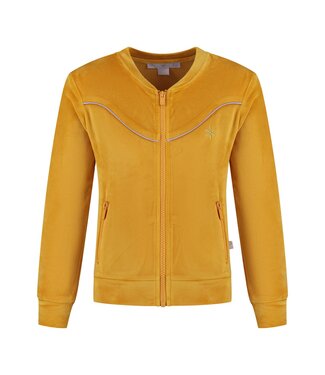 MAYCE zomer vest meisjes - oker geel - velvet