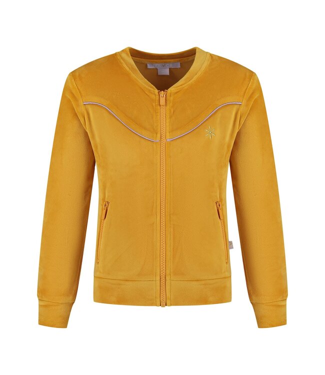 MAYCE zomer vest meisjes - oker geel - velvet