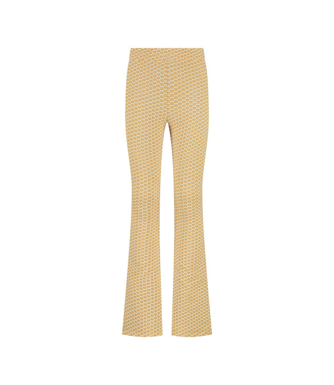 MAYCE zomer flair broek meisjes - oker geel - print