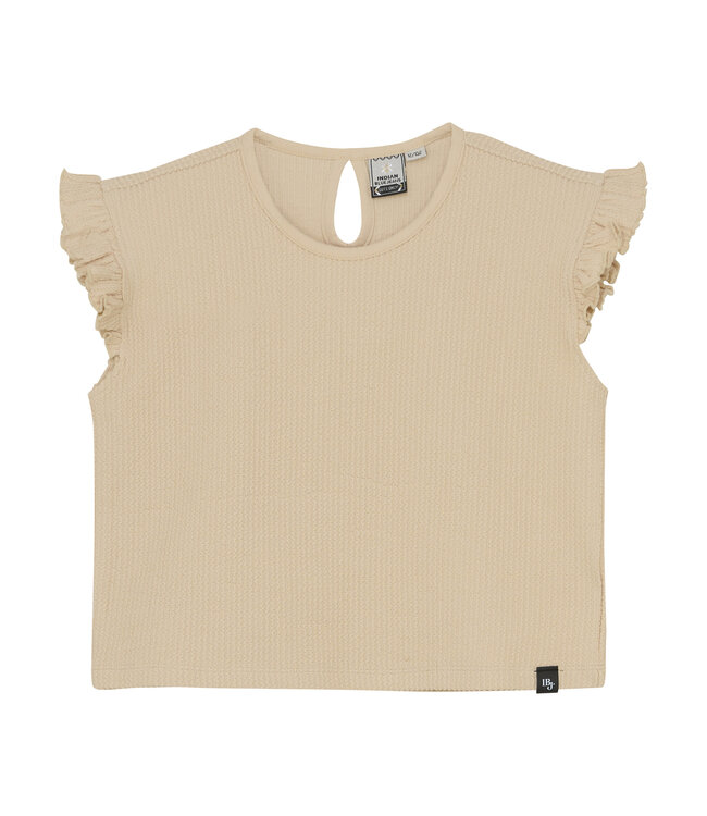 Indian Blue Jeans Zomer top meisjes - zand - cropped - ruffel