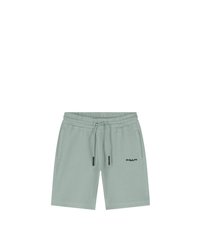 Ballin Zomer sweat short jongens - groen - Waffle logo