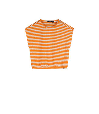NoBell zomer top meisjes - melon - jersey, fancy streep - Kawai
