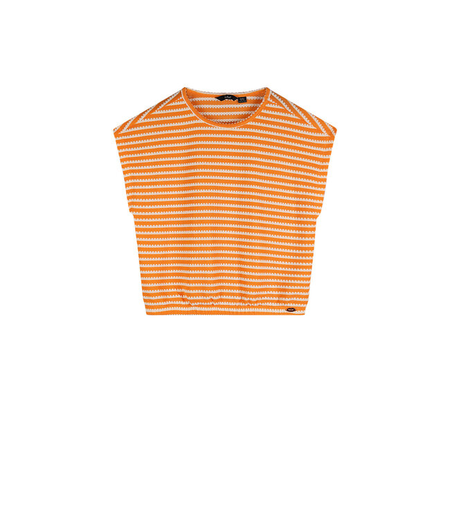 NoBell zomer top meisjes - melon - jersey, fancy streep - Kawai