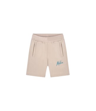 Malelions Zomer short jongens - taupe - Signature - gestreept