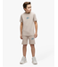 Malelions Zomer short jongens - taupe - Signature - gestreept