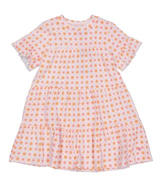Quapi Zomer jurk meisjes - oranje - AOP grafisch -  Zaara