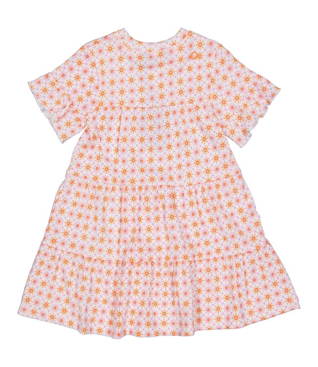 Quapi Zomer jurk meisjes - oranje - AOP grafisch -  Zaara