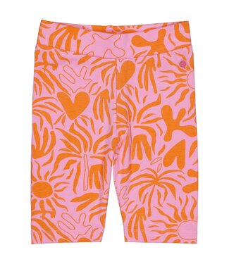 Quapi Zomer broek meisjes - roze - AOP bloemen -  Zorra