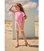 NoNo zomer short meisjes - fresia paars - AOP bloemen, plisse, jersey - Sunny