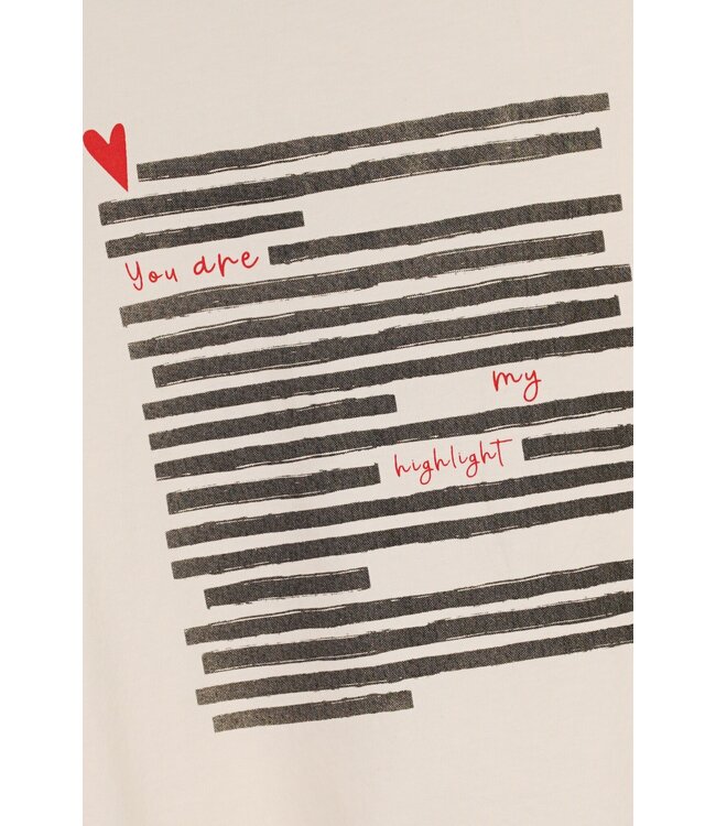 NoNo zomer t-shirt meisjes - ivoor wit - fancy mouw - Kiki