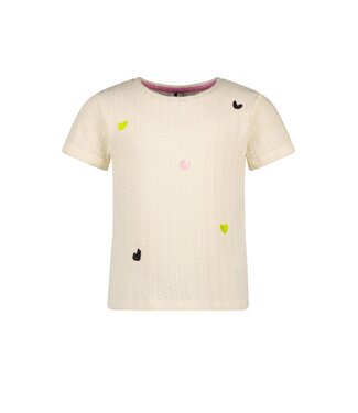 B.Nosy zomer top meisjes - katoen wit - gebreid, embroiderie