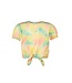 B.Nosy zomer top meisjes - roze/geel/groen AOP - knoop - Bonny