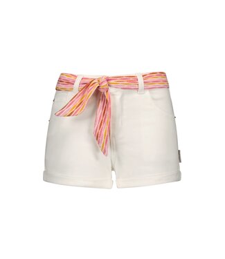 B.Nosy zomer jeans short meisjes - katoen wit - riem - Patty