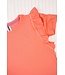 B.Nosy zomer t-shirt meisjes - zalm roze blush - ruffel - Teddie