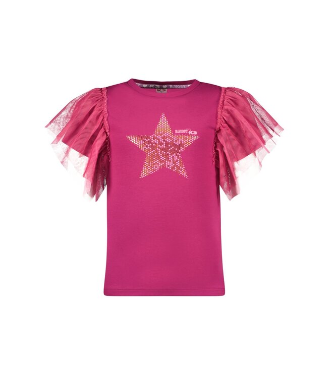 B.Nosy zomer t-shirt meisjes - K3 - fuchsia - mesh - Tora