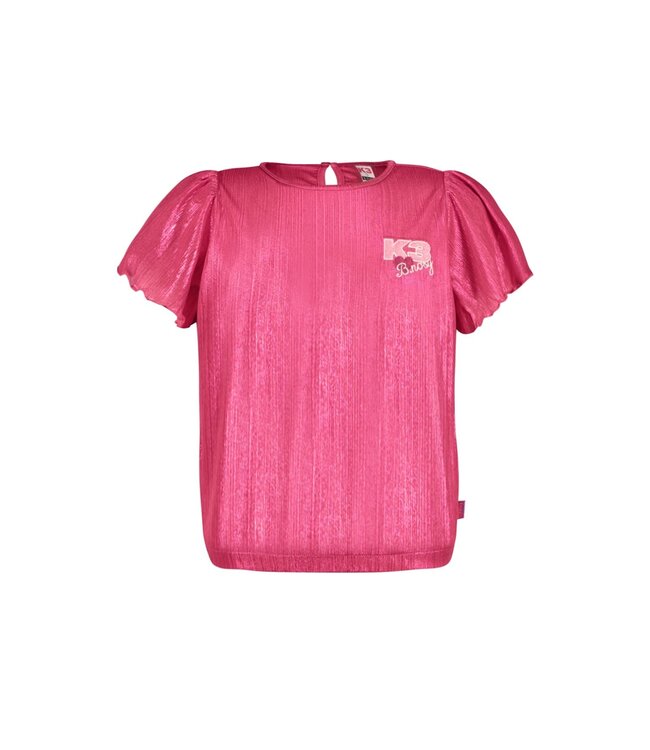 B.Nosy zomer top meisjes - K3 - sugar plum roze AOP - metallic, plissee - Brynn