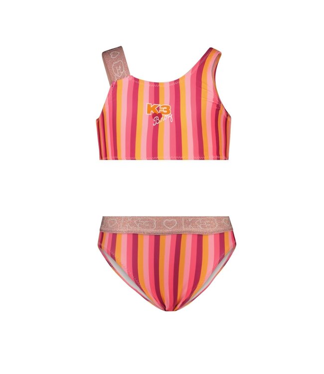 B.Nosy zomer bikini meisjes - K3 - roze, gestreept - Wixie