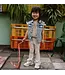 Daily7 Zomer gilet meisjes - medium blauw - denim AOP