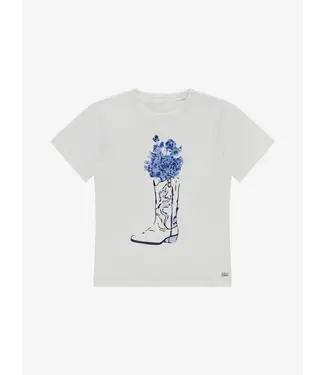 Nik&Nik zomer t-shirt meisjes - off wit - Cowboy