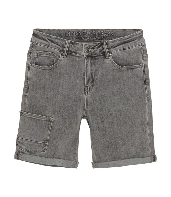 Indian Blue Jeans Zomer jeans short jongens - grijs - wide fit
