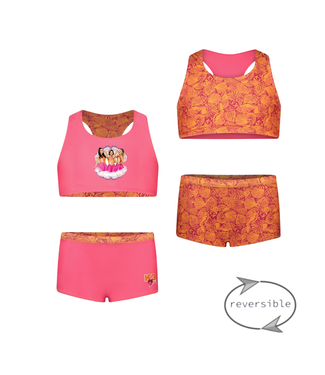 B.Nosy zomer reversibel bikini meisjes - K3 - sugar plum roze - Winona