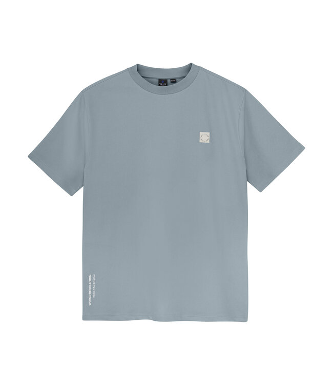 Rellix Zomer T-shirt S/S jongens - blauw - twill - oversized